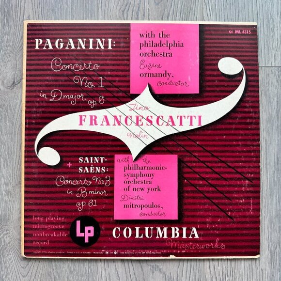 Vintage 50s Columbia Masterworks Zino Francescatti Plays Paganini & Saint-Saëns - Picture 6 of 6